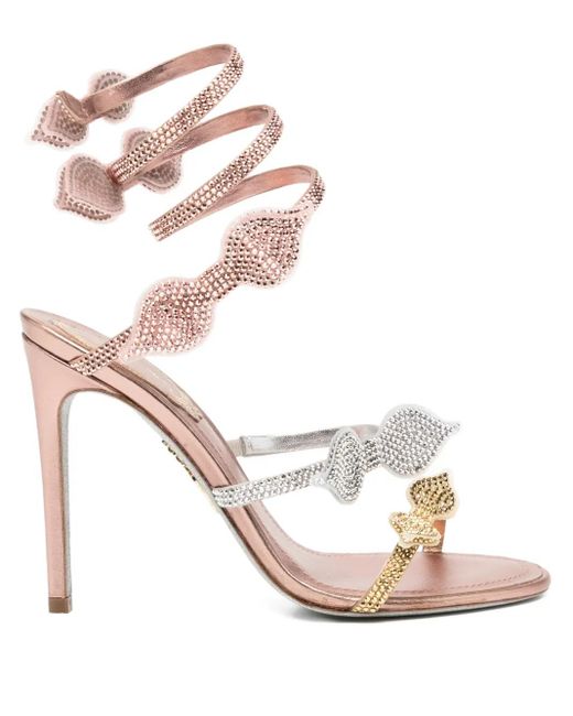 Rene Caovilla Pink Papillon Sandals
