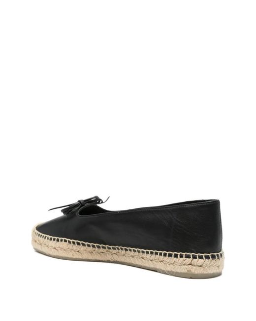 Castaner Black Pax Leather Espadrilles