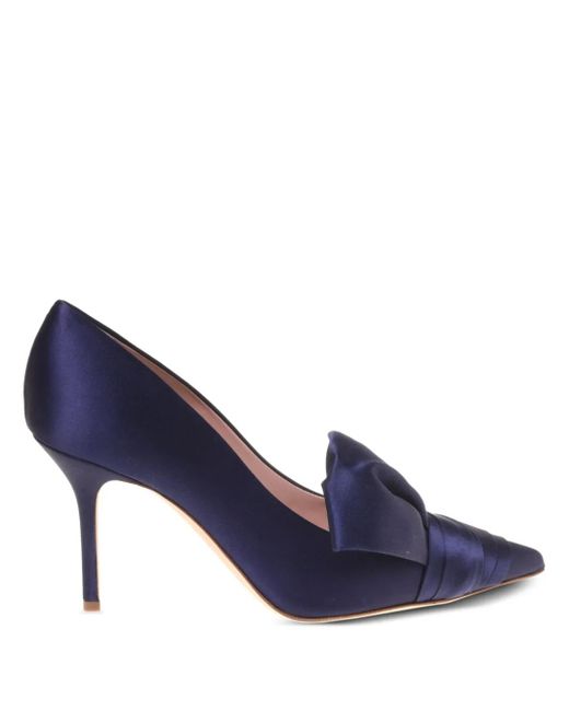 Alberta Ferretti サテン パンプス Blue