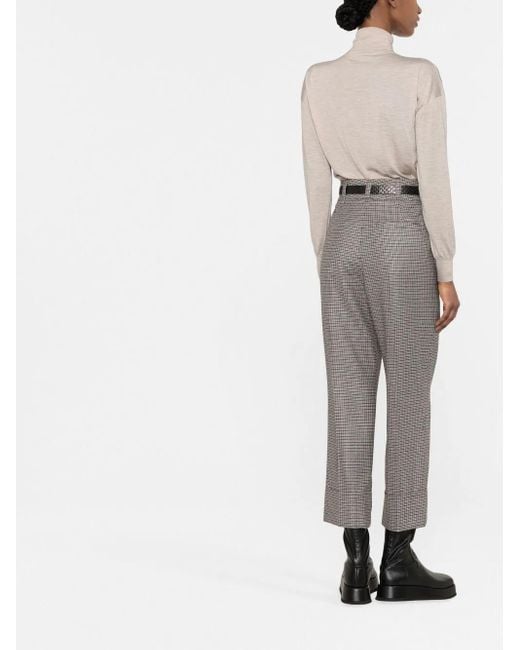 Tom Ford White Ribbed-Knit Roll Neck Sweater