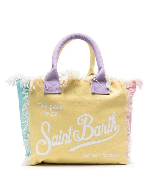 Mc2 Saint Barth Metallic Vanity Canvas Beach Bag