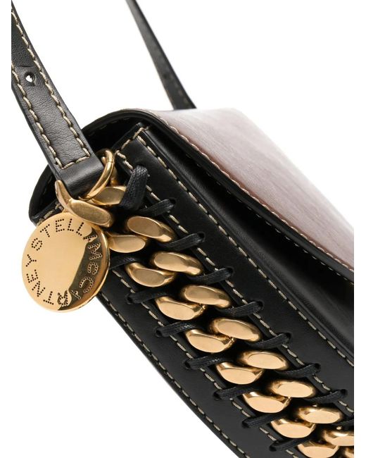 Stella McCartney Brown Frayme Ryder Flap Shoulder Bag