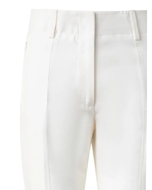 Akris White Zip-Pockets Trousers
