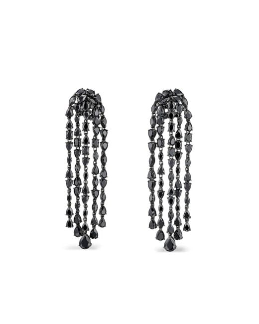 Anabela Chan 18Kt Witgouden Cascade Oorbellen Met Diamant in het White