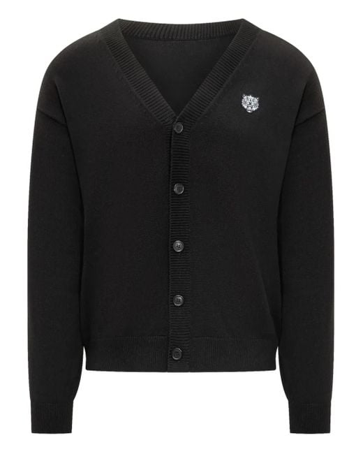 Cardigan Happy Tiger Con Ricamo di KENZO in Black da Uomo