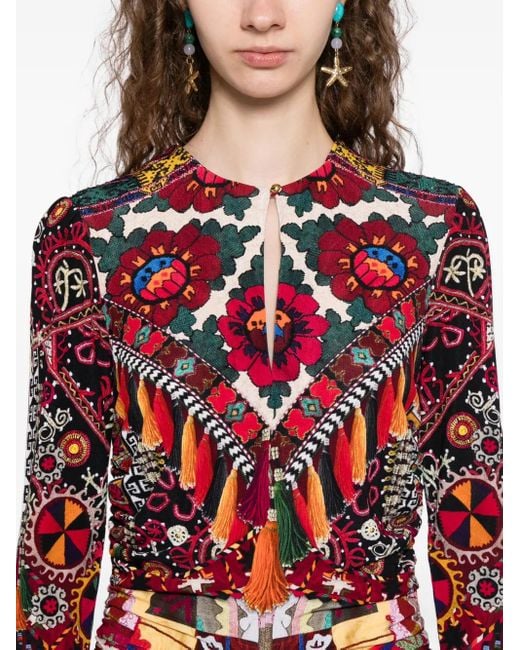 Camilla Patchwork Alchemy ドレス Red