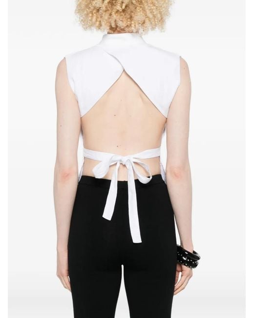 GIMAGUAS White Coco Tie-Front Top