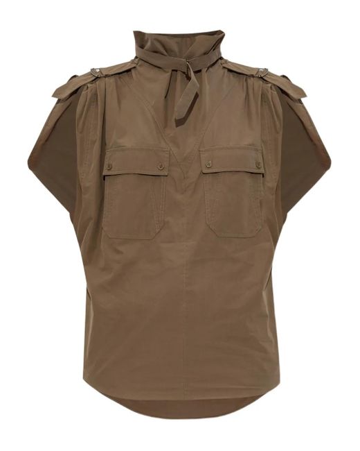 Isabel Marant パッチポケットトップ Brown
