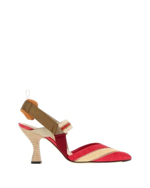 Fendi Pink Colibrì Embroidered Pumps