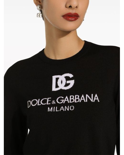 Dolce & Gabbana Black DG Milano Langarmshirt