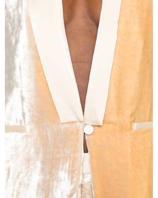 Forte_forte Natural Velvet Shawl-Lapel Blazer