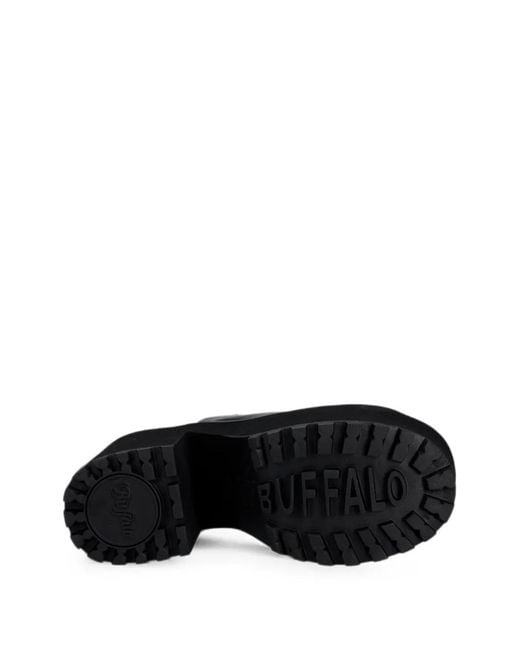 Buffalo Black Killah Platform Chunky-Sole Sandals