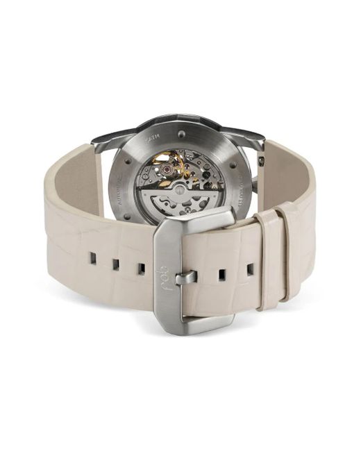 Fob Paris Metallic Leather Skeleton 40Mm