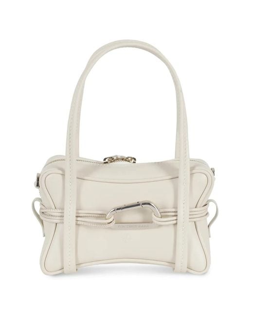 BIASIA White Mini Edwige 4Ever Carabiner Tote Bag