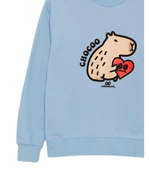 Chocoolate Blue Logo-Printed Sweatshirt