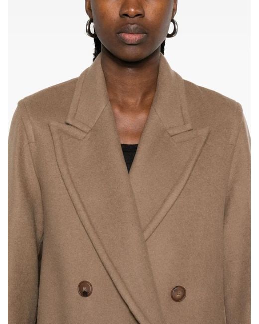 Max Mara Brown Doppelreihiger Anzug mit aufgesetzten Taschen