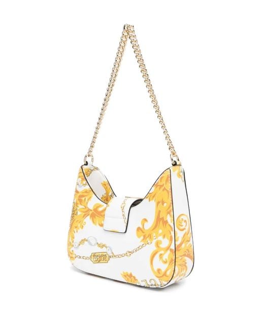 Versace Jeans Couture Metallic Chain Couture Faux-Leather Shoulder Bag