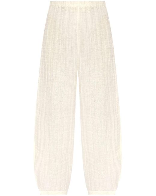 Pantalon fuselé en lin By Malene Birger en coloris White