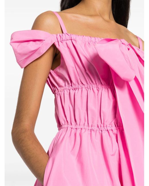 Patou Midi-jurk Met Strikdetail in het Pink
