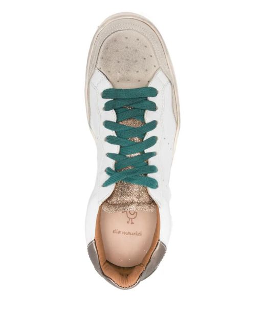 Elia Maurizi White Fiona Panelled Sneakers