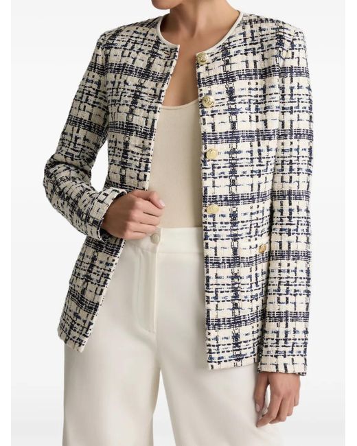 St. John Natural Tweed Button Jacket