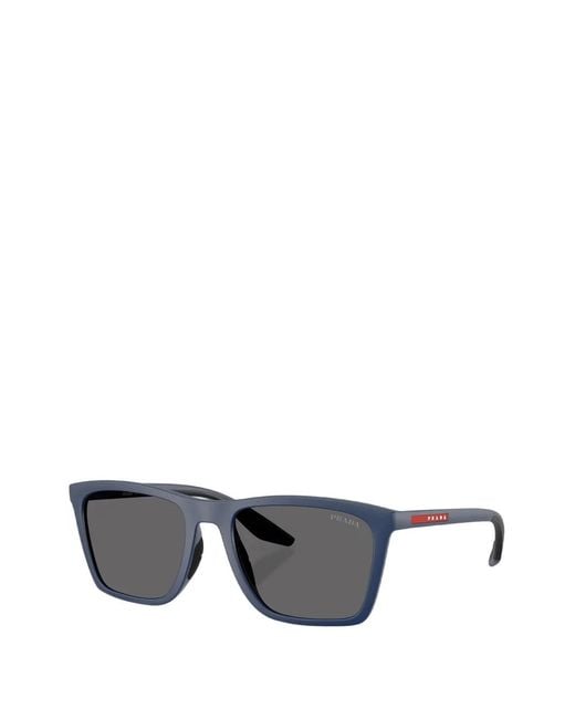 Prada Linea Rossa Gray Square-Frame Sunglasses for men