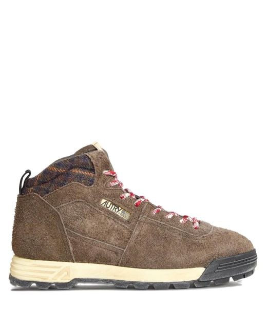 Autry Brown Malga Mid Sneakers for men