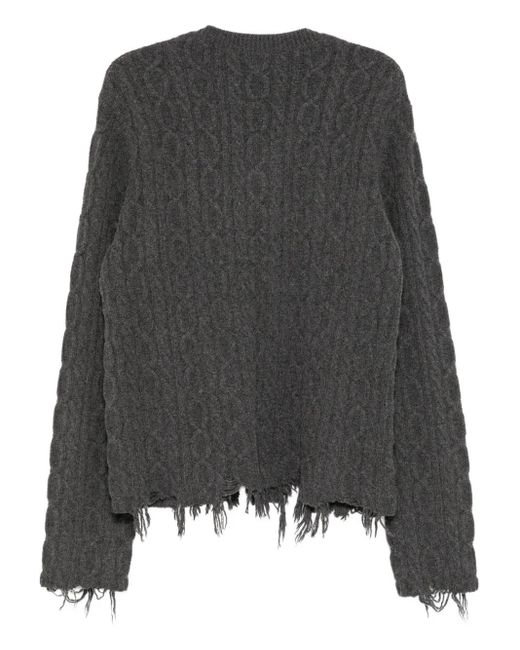 CROQUIS Gray Distressed Jumper for men