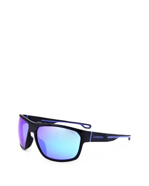 Carrera Blue Stripe-Detail Rectangle-Frame Sunglasses for men