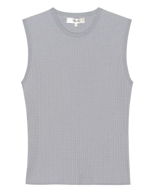 FRAME Mouwloze Top in het Gray