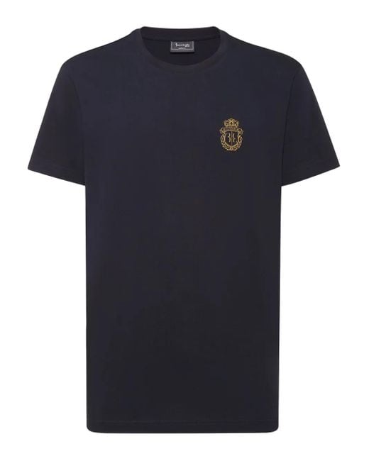 Billionaire Black Crest Round-Neck T-Shirt for men