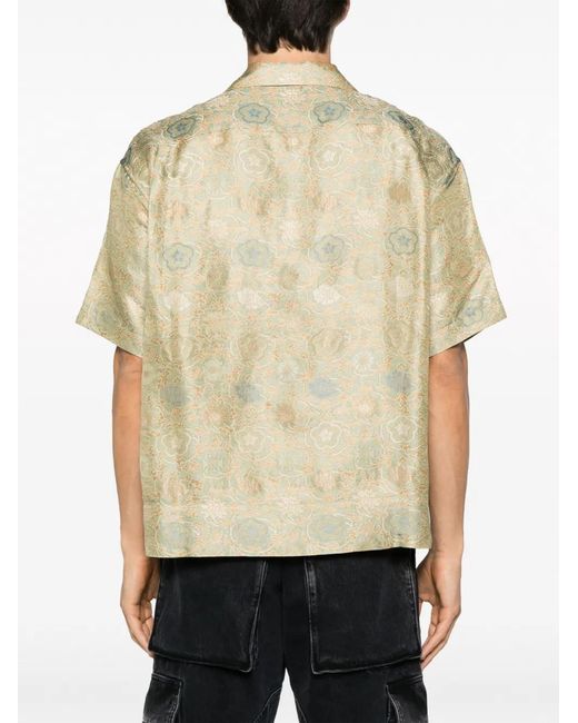 Visvim Natural Graphic-Print Silk Shirt for men