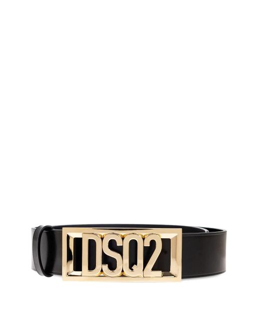 DSquared² White Logo-Detail Leather Belt for men