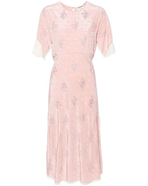 Zadig & Voltaire Midi Dresses in Pink | Lyst