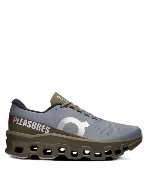 On Shoes Gray X Pleasures X The Loop Cloudmonster 2 Sneakers for men