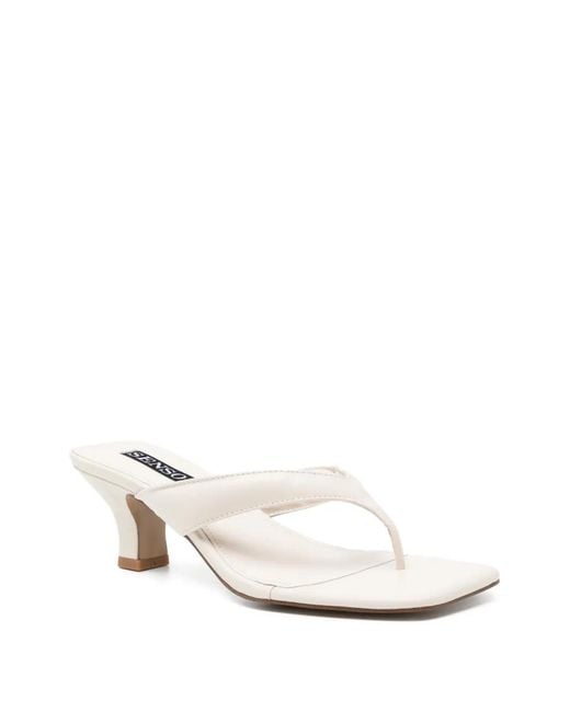 Senso White 60Mm Square Sandals
