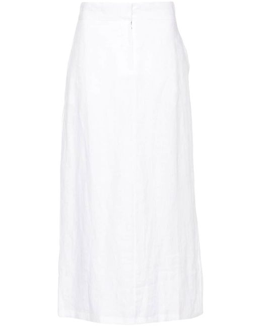 Faithfull The Brand White Nelli Linen Skirt