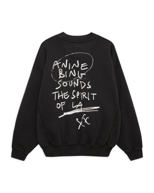 Maglione con stampa di Anine Bing in Black
