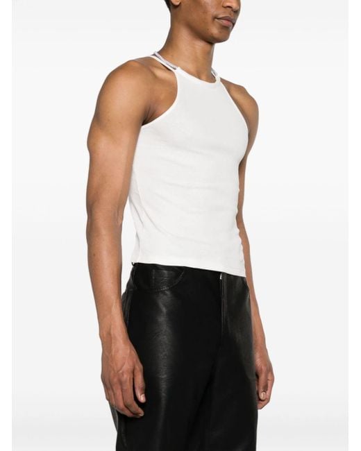 Dion Lee White Barball Fine-ribbed Tank Top