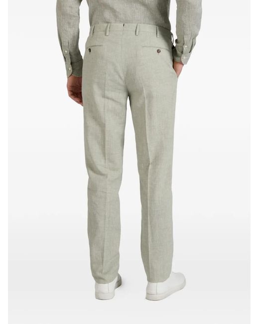 Slowear White Buttoned Trousers for men