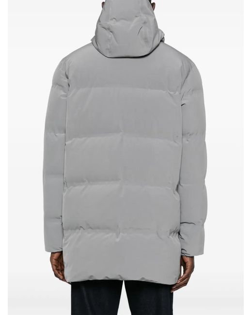 Herno Gray Hooded Puffer Coat for men