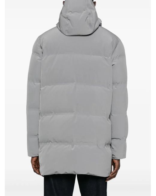Herno Gray Hooded Puffer Coat for men