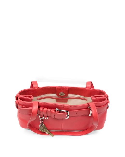 OSOI Red Mini Brocle Leather Tote Bag