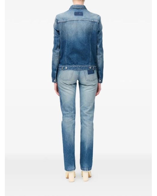 MM6 by Maison Margiela Blue Buttoned Denim Jacket