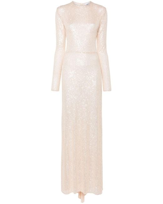 Atu Body Couture White Sequined Maxi Dress