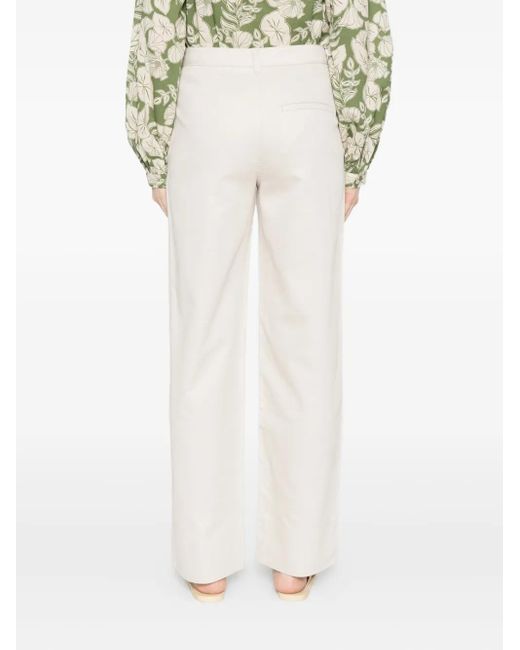 Marc O' Polo White Buttoned Pocket Trousers