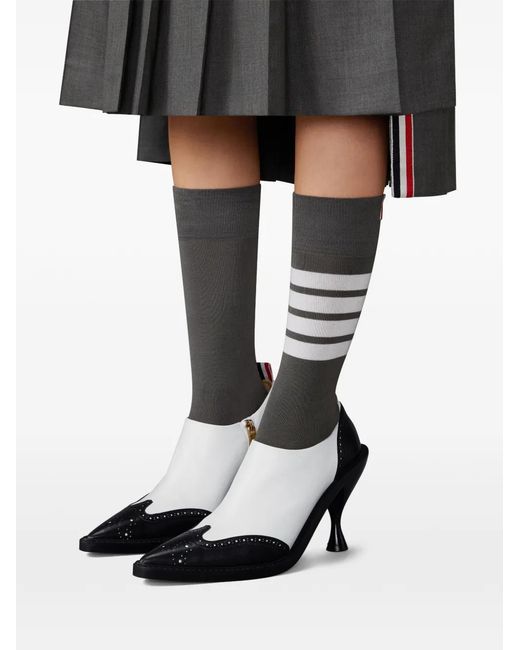 Thom Browne Black 90Mm Wingtip Leather Boots