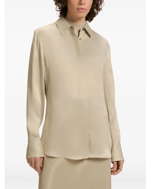 Camicia Con Colletto Button-Down di Boss in Natural