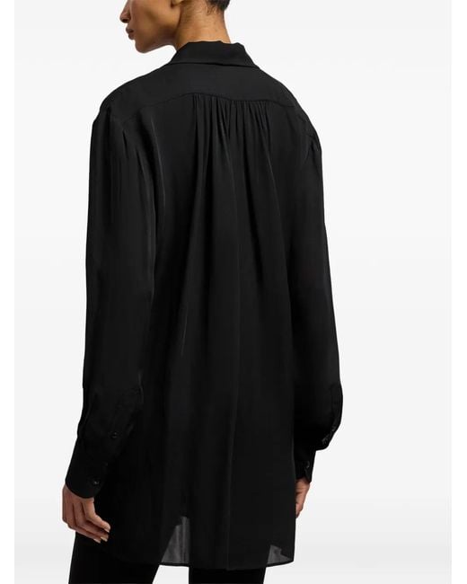 Ralph Lauren Black Karmen Satin Shirt