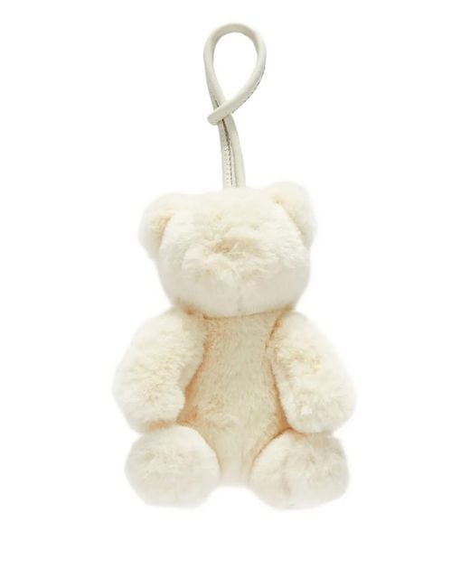 Portachiavi Allegra Con Ciondolo Teddy Bear di Furla in White